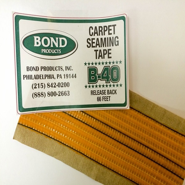 QEP Pressure Sensitive Carpet Seaming Tape, Quick Bond, No Heat Required -  5 Yard Roll